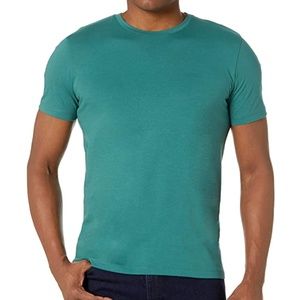 BOSS Hugo Boss Slim Fit Mercerised Green Crew Neck